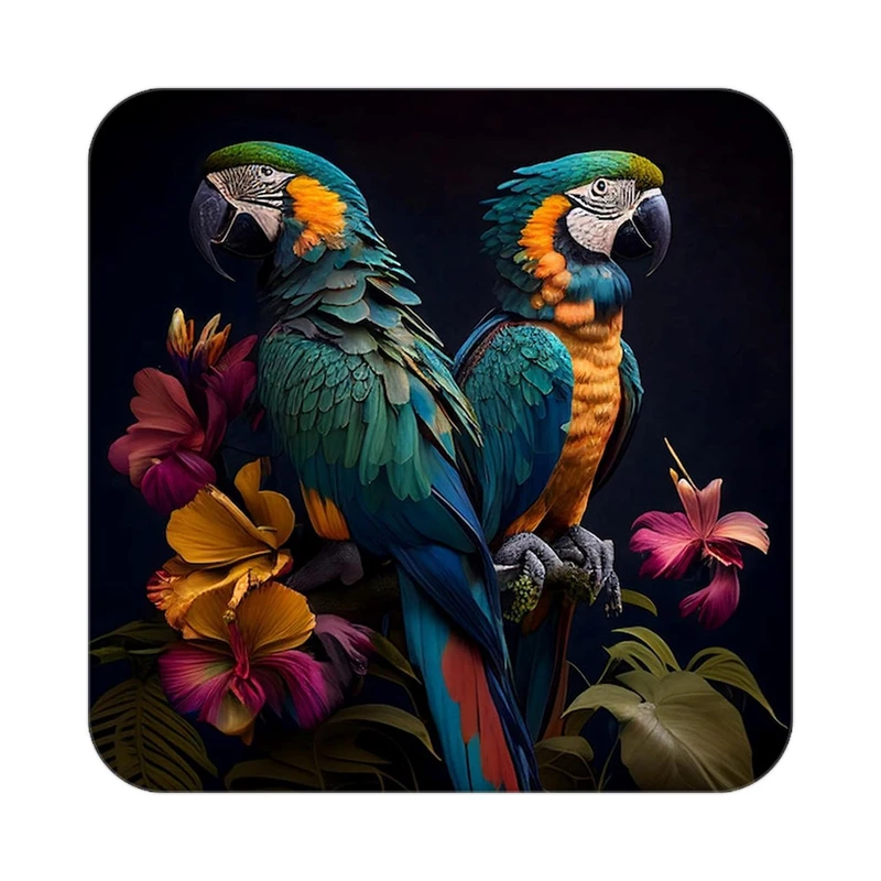 زیر لیوانی کاکتی طرح حیوانات رنگی مدل mp25486