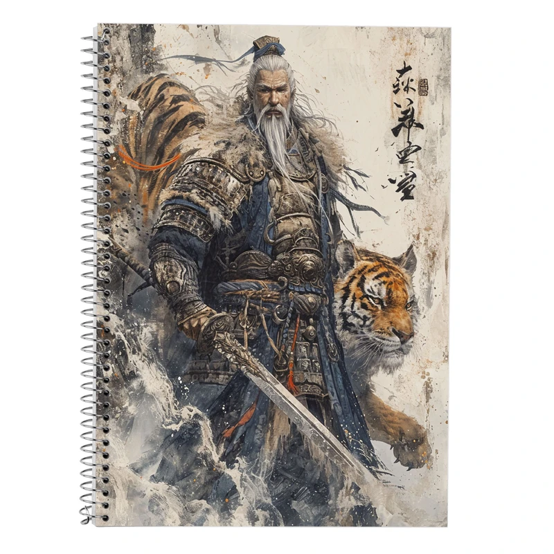 دفتر زبان 50 برگ مدوپد مدل سه خط طرح حیوانات جنگجو کد DF14840