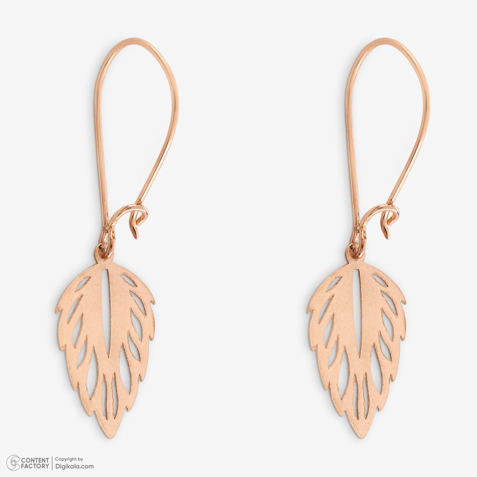 نیم ست طلا 18 عیار زنانه حافا گلد مدل برگ کد nim07 -  - 6