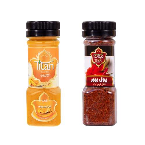 پودر زردچوبه و پول بیبر تیتان - 150 گرم بسته 2 عددی