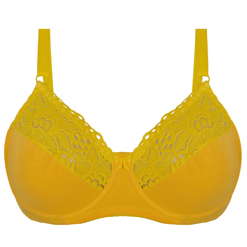 سوتین زنانه دکسونری مدل 340018210 گیپور رنگ زرد -  - 2