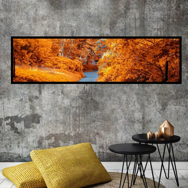 تابلو بکلیت طرح منظره پاییزی مدل کشیده B-7665