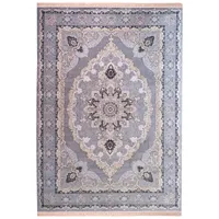 فرش ماشینی زمرد مشهد مدل خورشید زمینه دودی