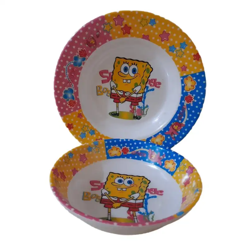 ظرف غذا کودک مدل باب اسفنجی بسته 2 عددی