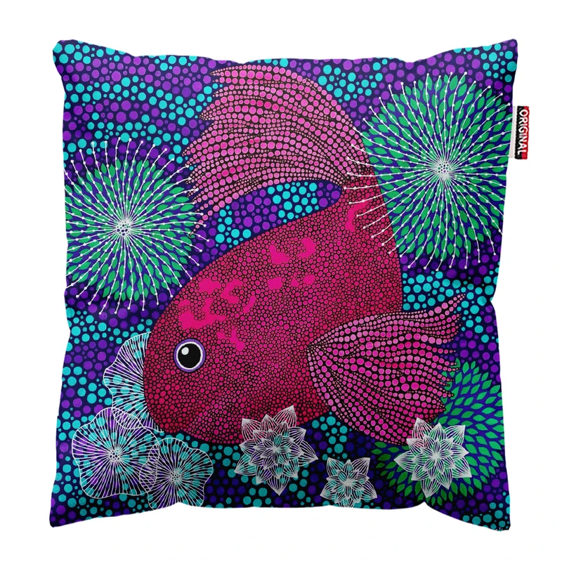 کوسن پاد آفرین مدل فانتزی طرح دریا کد PK403681 سایز 40*40 سانتی متر