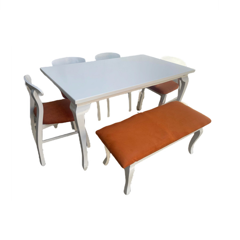 میز و صندلی ناهارخوری شش نفره گالری چوب آشنایی مدل 755-Wh6