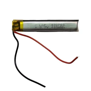 باتری لیتیومی قابل شارژ مدل H-and-P-400740-400 ظرفیت 400 میلی‌ آمپر ساعت