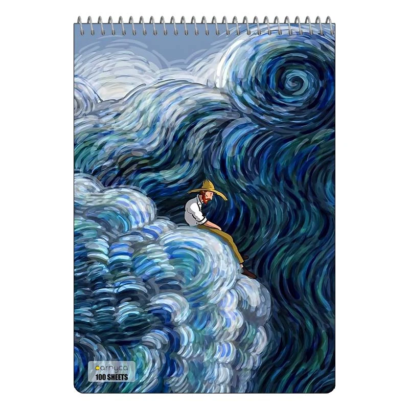 دفتر شطرنجی 100 برگ کارنیکا طرح فانتزی ون گوگ Van Gogh Fantasy کد 47860