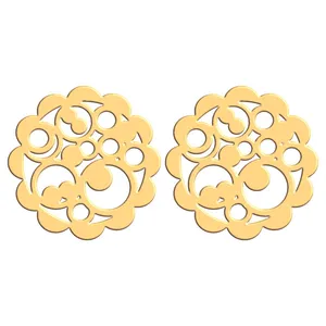 گوشواره طلا 18 عیار زنانه فرشته مدل اسلیمی WEL-000075