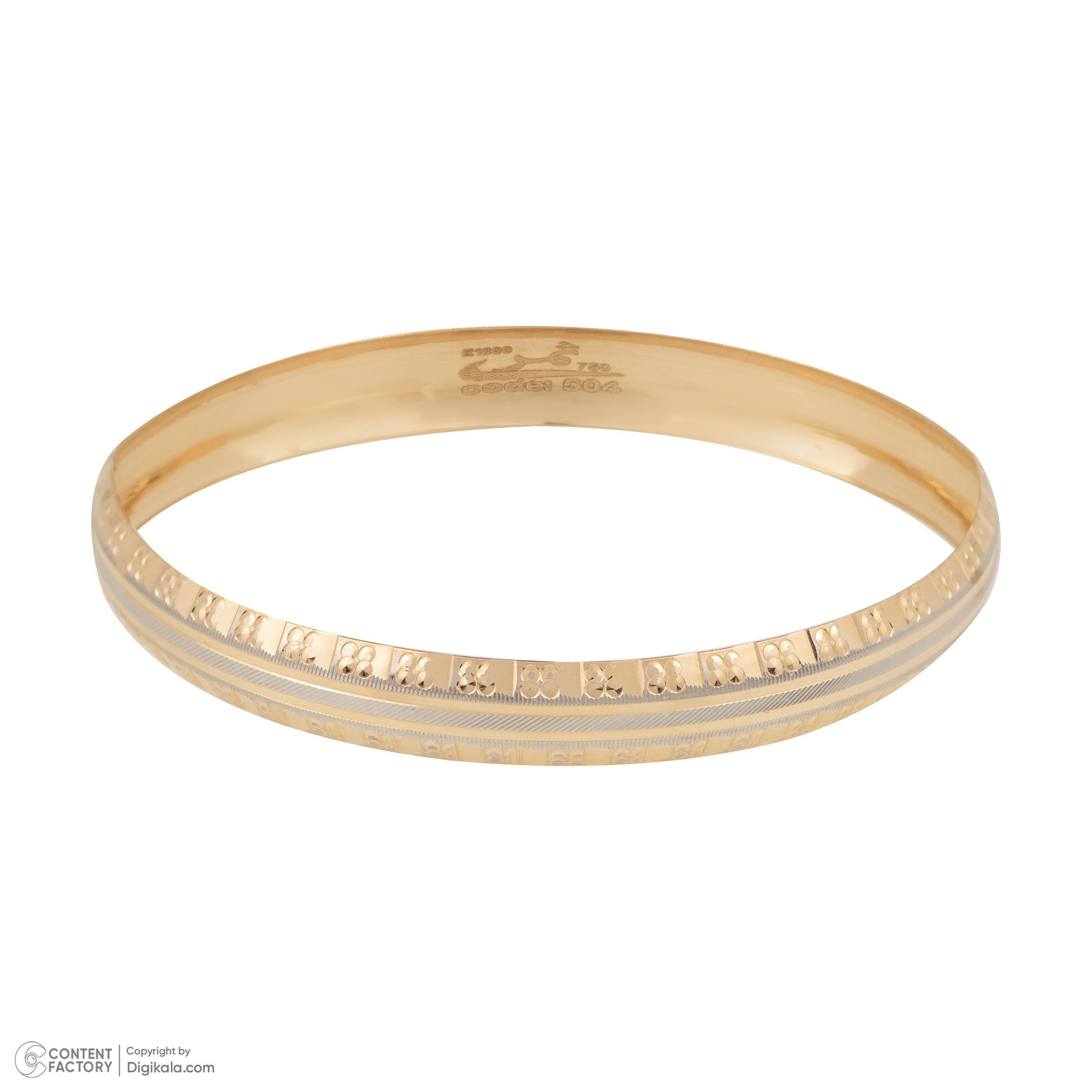 النگو طلا 18 عیار زنانه ثمر مدل شمس سایز 3