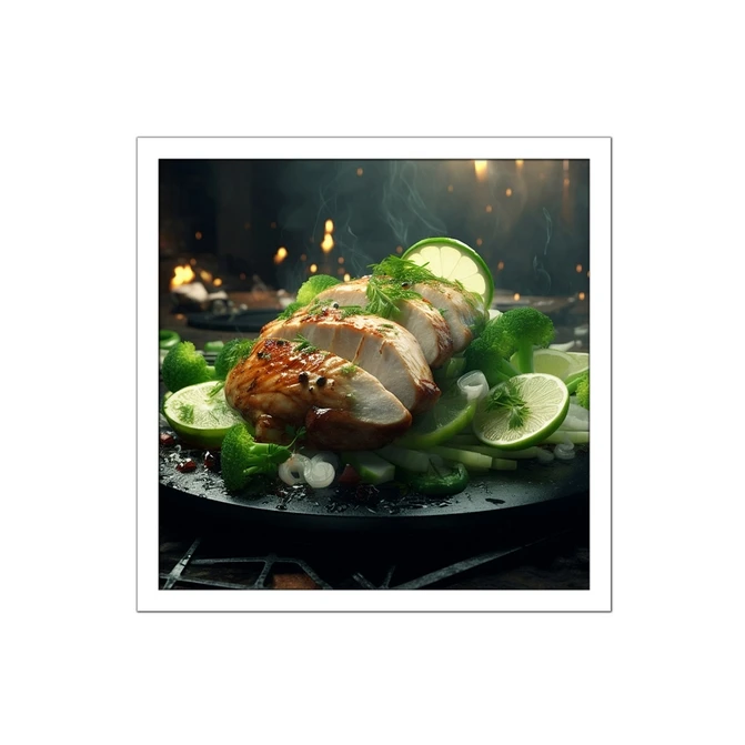 تابلو نوری بکلیت طرح رستوران و فست فود استیک مدل W-MID-17151