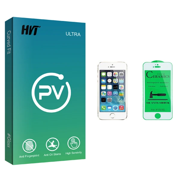 محافظ صفحه نمایش سرامیکی اچ وی تی مدل PV glass مناسب برای گوشی موبایل اپل iPhone 5s