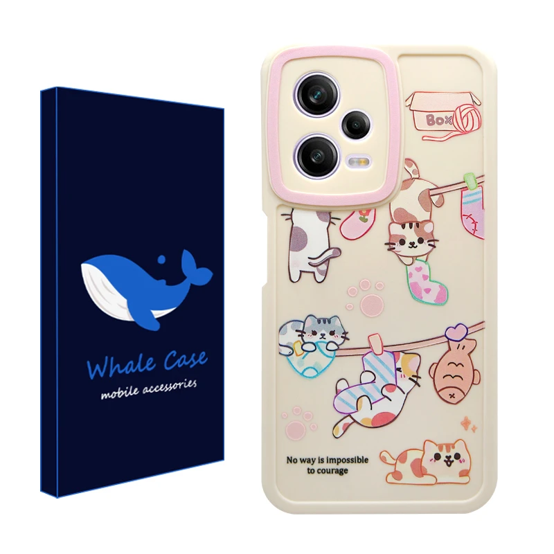 کاور وال کیس مدل گربه های بندباز مناسب برای گوشی موبایل شیائومی Redmi Note 12 Pro 5G