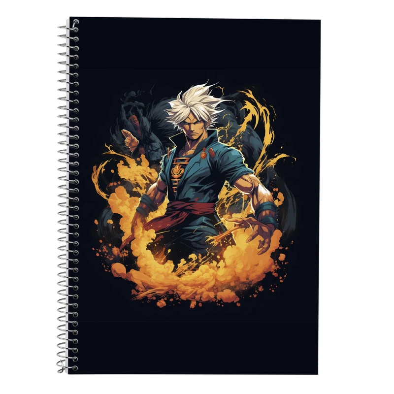 دفتر زبان 50 برگ مدوپد مدل سه خط طرح Naroto کد DF11097