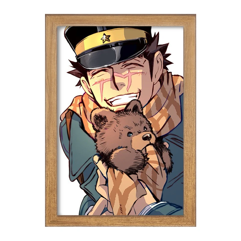 تابلو خندالو مدل سایچی انیمه کامویی طلایی Golden Kamuy کد 23725