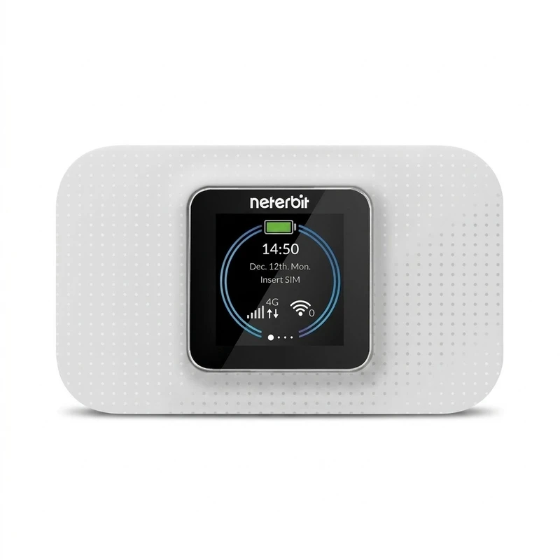 مودم قابل حمل 4g lte نتربیت مدل nwr-940x با باتری 3000 میلی آمپر، پشتیبانی همزمان تا 32 کاربر، فناوری wi-fi 6، سرعت دانلود 150mbps و امنیت wpa3 با صفحه نمایش 2 اینچ و درگاه usb type-c