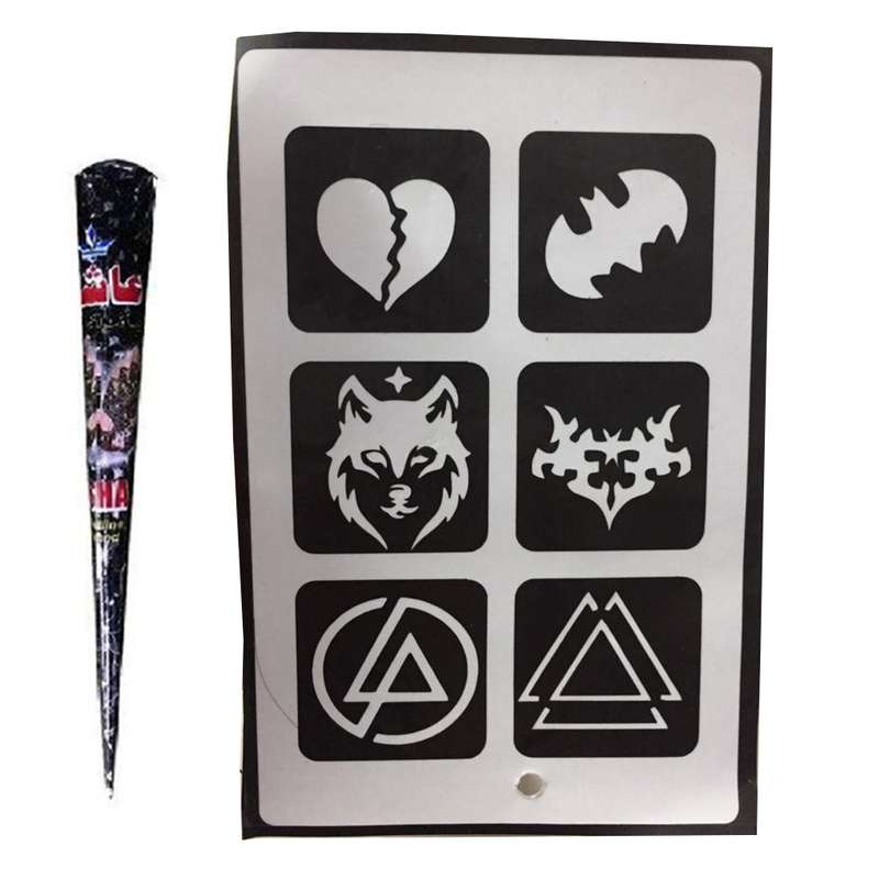 شابلون تتو و حنا طراحی کد 256