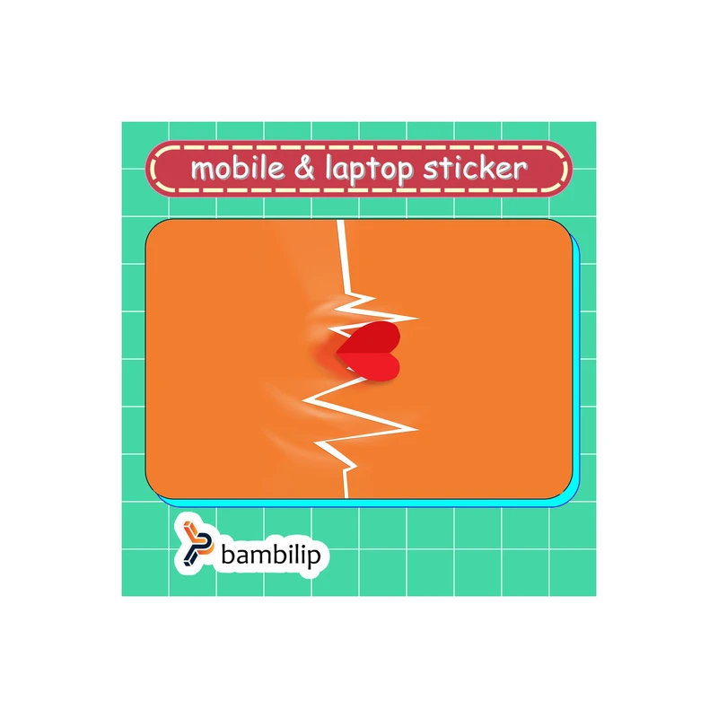 استیکر بامبیلیپ مدل کارت عابر طرح الکتروکاردیوگراف کد 1055178