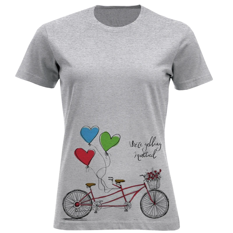 تی شرت آستین کوتاه زنانه مدل دوچرخه A58