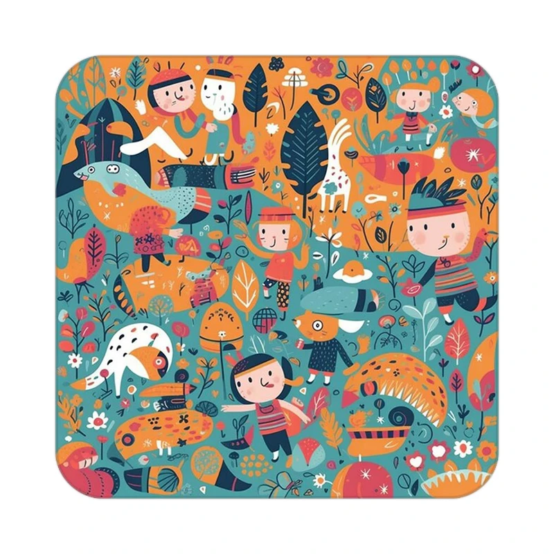 زیر لیوانی کاکتی طرح حیوانات رنگی مدل mp26312