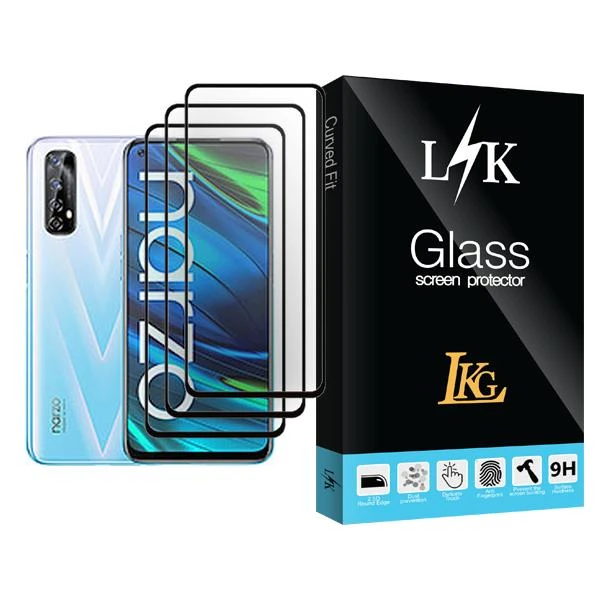 محافظ صفحه نمایش ال کا جی مدل LK Glass MIX003 مناسب برای گوشی موبایل ریلمی Narzo 20 Pro بسته سه عددی