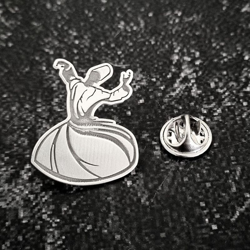 گل سینه زنانه لیردا مدل نقره رقص سماع گل سینه زنانه لیردا مدل نقره رقص سماع