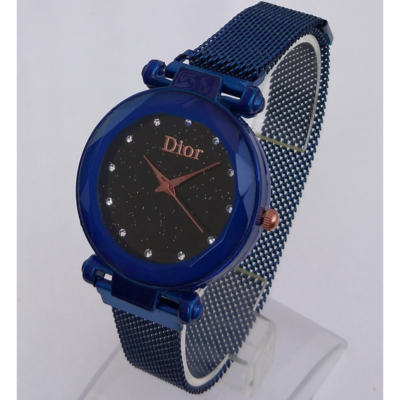 ساعت مچی عقربه ای دخترانه مدل مگنتی صفحه کهکشانی کد 8975