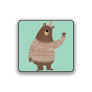 زیر لیوانی طرح فانتزی خرس