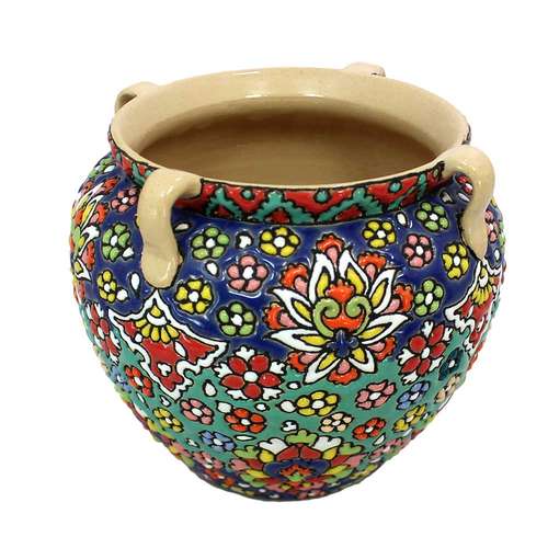 گلدان میناکاری طرح 4 دسته
