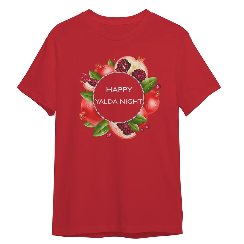 تی شرت آستین کوتاه زنانه مدل شب یلدا کد 0245