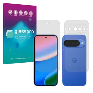 Glass Pro Resistant model matte screen protector suitable for Google Pixel 10 mobile phone along with the back protector