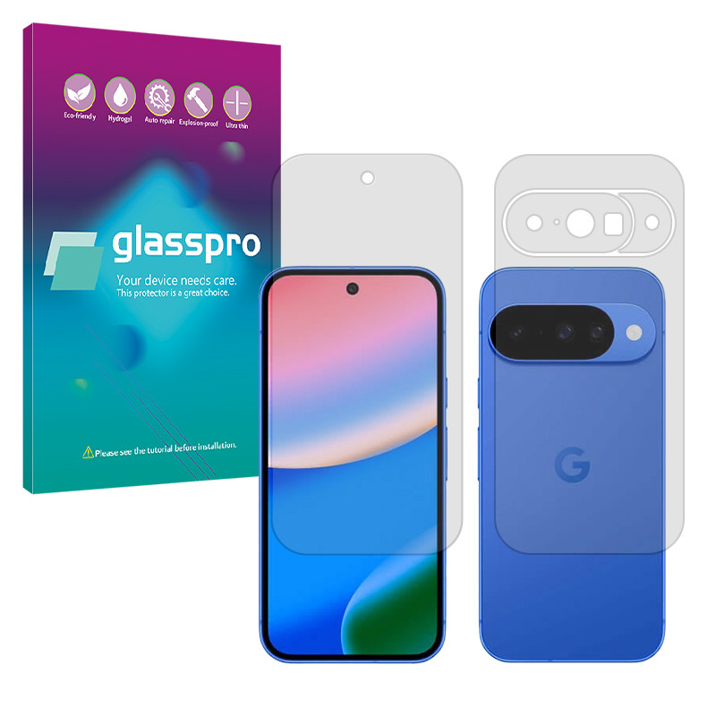 محافظ صفحه نمایش شفاف گلس پرو مدل Resistant مناسب برای گوشی موبایل گوگل Pixel 10 به همراه محافظ پشت گوشی 