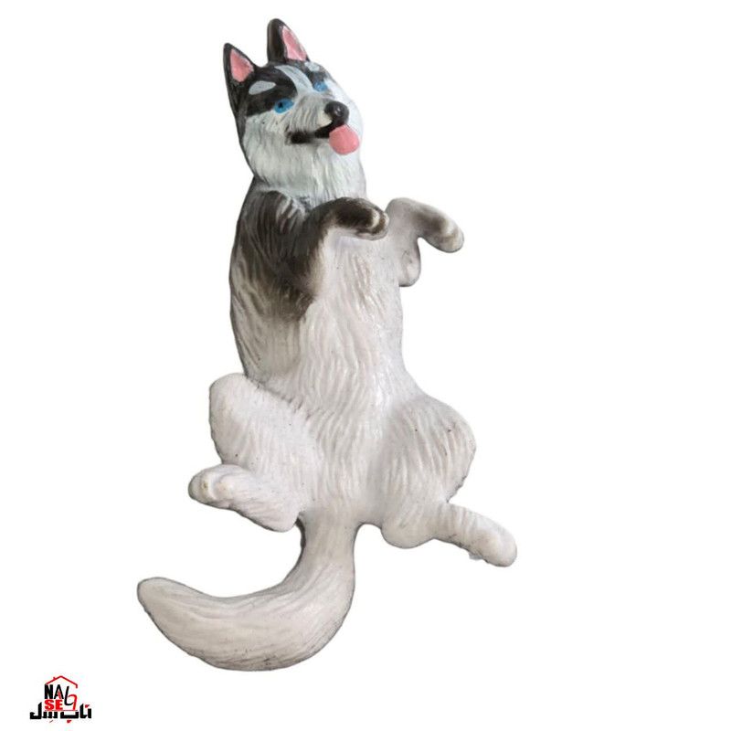 فیگور ناب سل مدل سگ هاسکی کد SIBERIAN HUSKY NAAB043 ارتفاع 8 سانتی متر