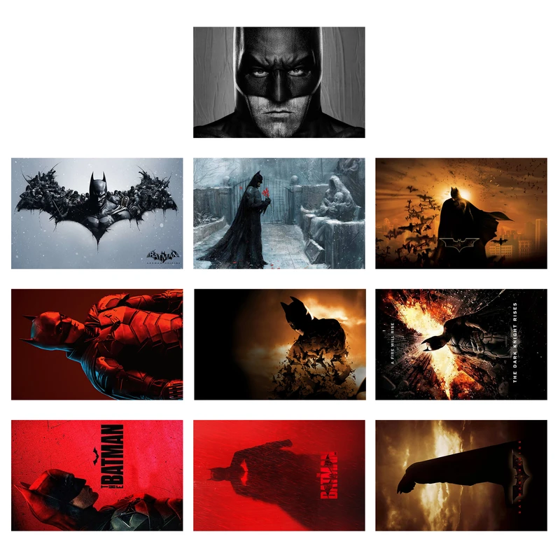 استیکر لپ تاپ مدل بتمن کد 0001 مجموعه 10 عددی