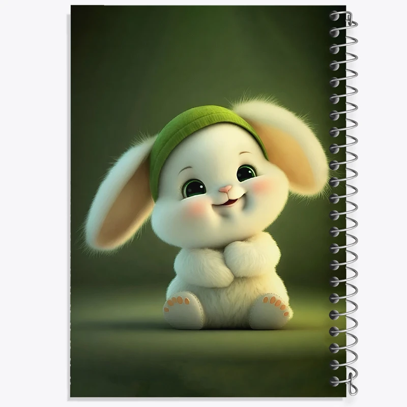 دفتر مشق 100 برگ خندالو طرح خرگوش کیوت کد F5681