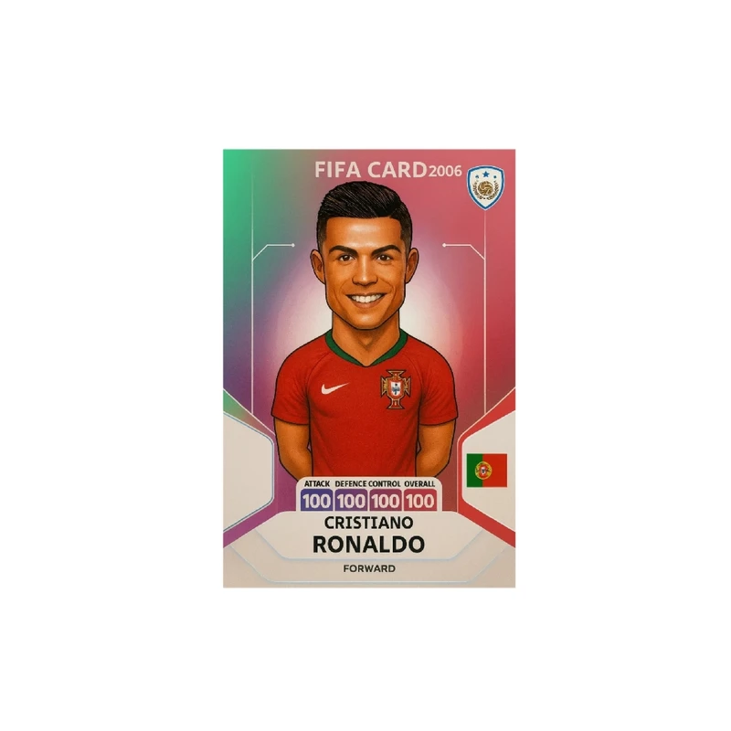 اسباب بازی زینتی مدل کارت فوتبال رونالدو کد 18