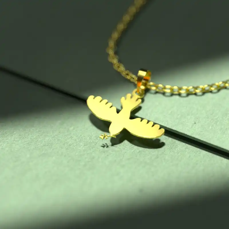 گردنبند طلا 18 عیار زنانه مدوپد مدل پرنده کد D3-1-1217