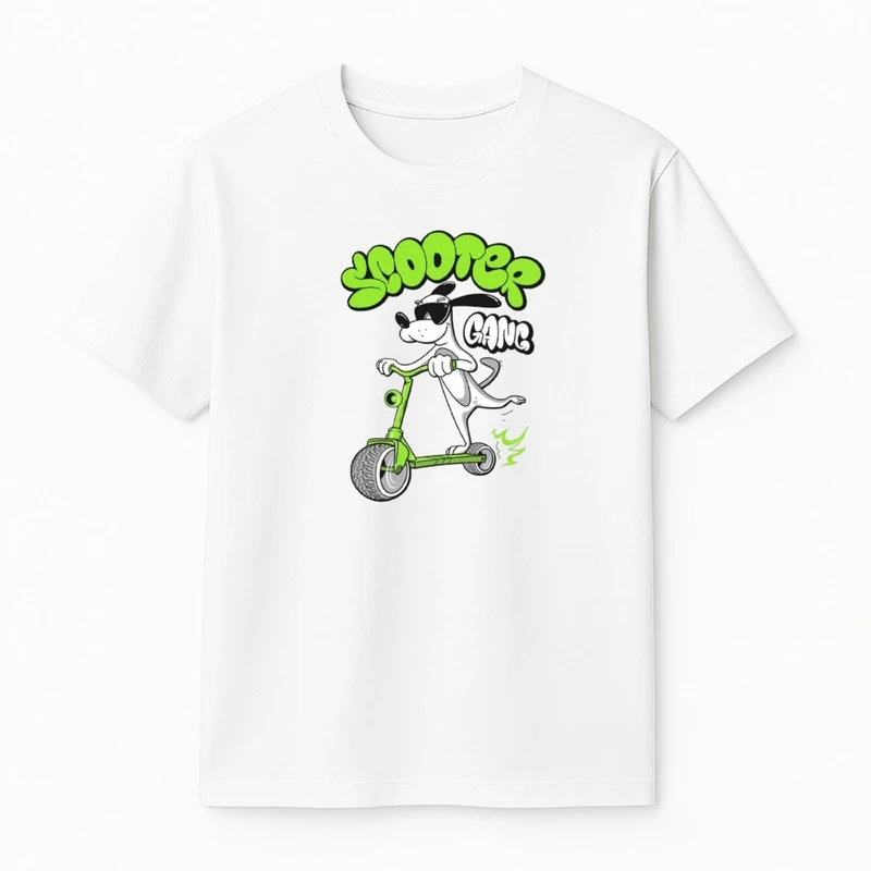 تی‌شرت آستین کوتاه پسرانه مدل سگ و اسکوتر کد v10 