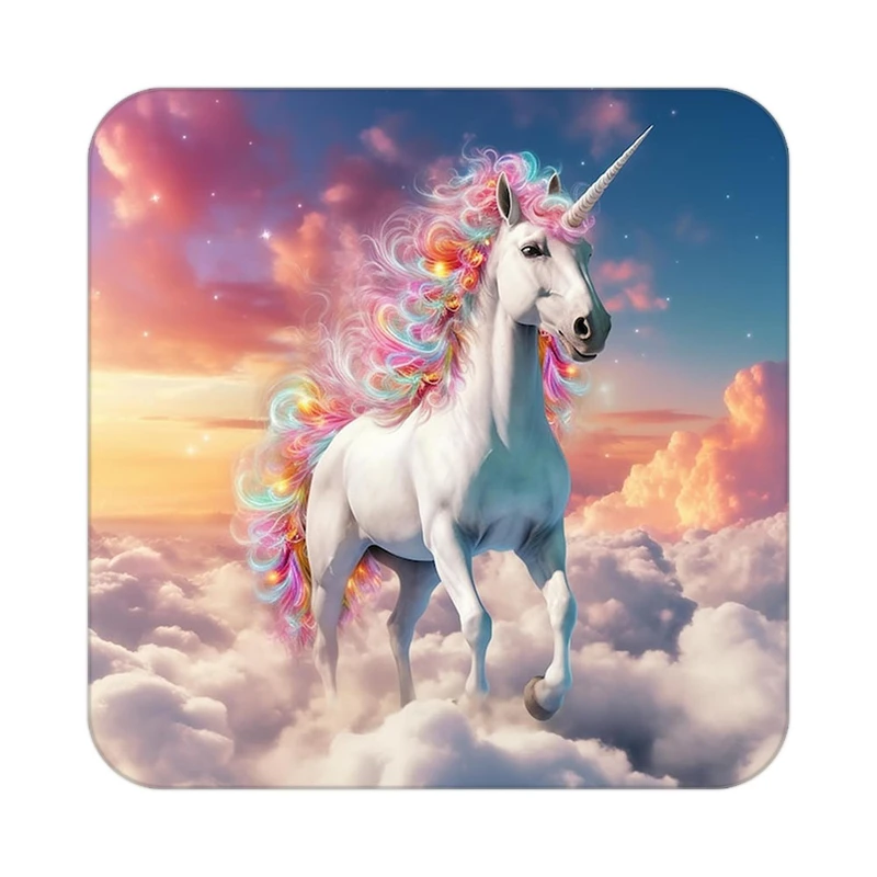 زیر لیوانی کاکتی طرح اسب تک شاخ و یونیکورن مدل mp31611