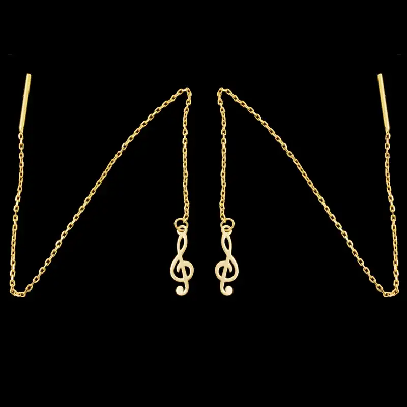 گوشواره طلا 18 عیار زنانه طلای مستجابی مدل سل کد 34