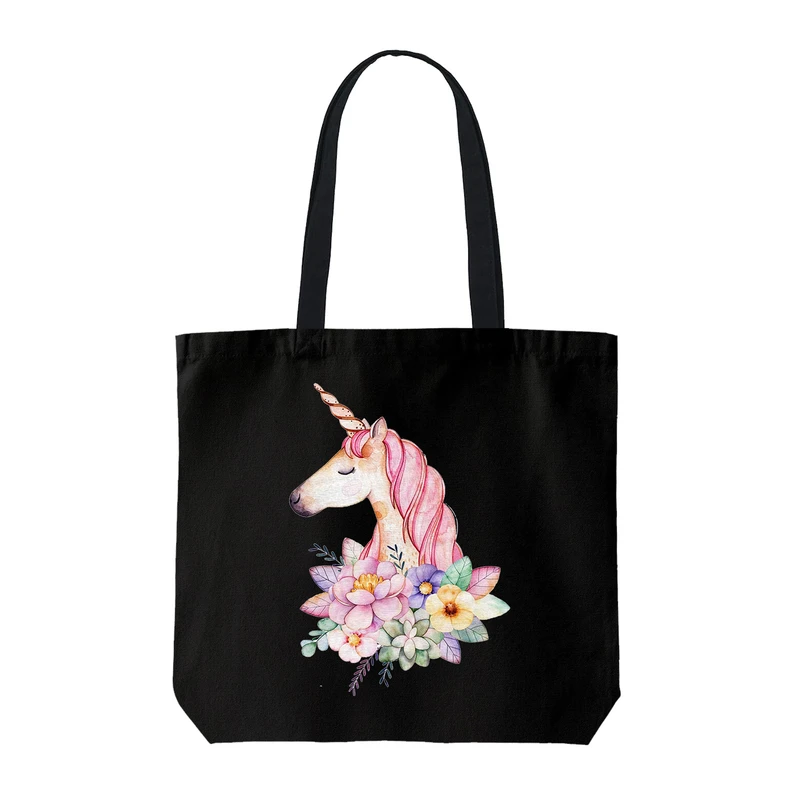 ساک خرید ترمه طراحان ایده مدل تک شاخ گل گلی کد cfp1442 - S