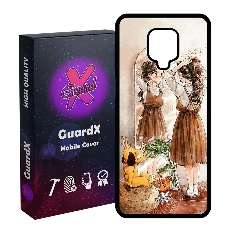 کاور گارد ایکس طرح Girl مدل Glass10306 مناسب برای گوشی موبایل شیائومی Redmi Note 9S / Note 9 Pro / Note 9 Pro Max
