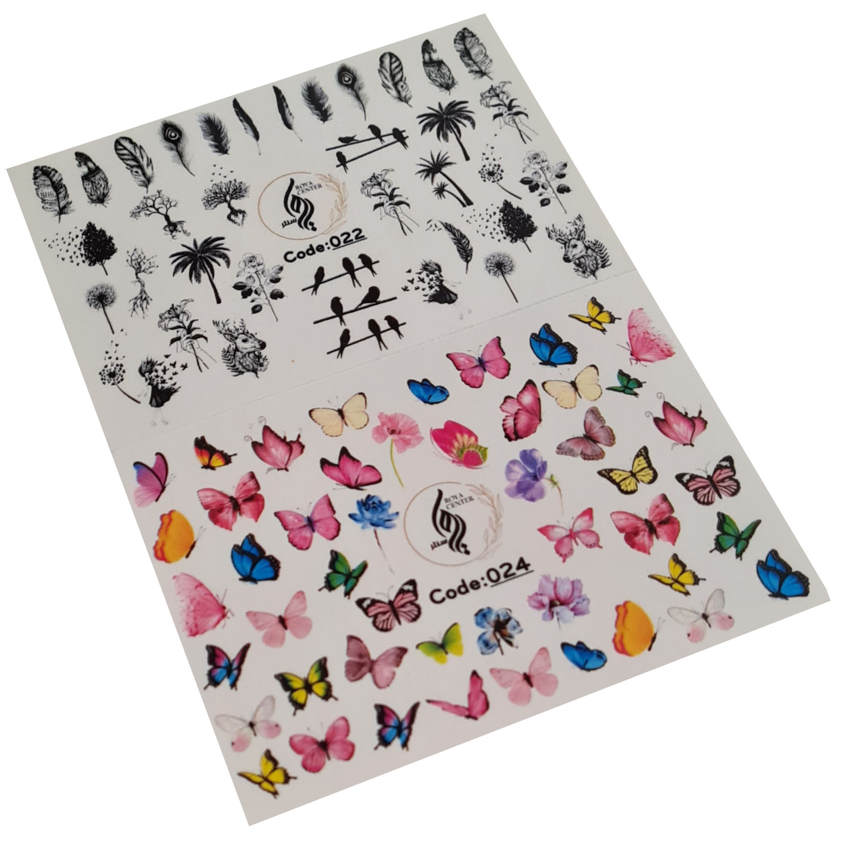 برچسب لنز ناخن رویاسنتر مدل 2224 مجموعه 2 عددی