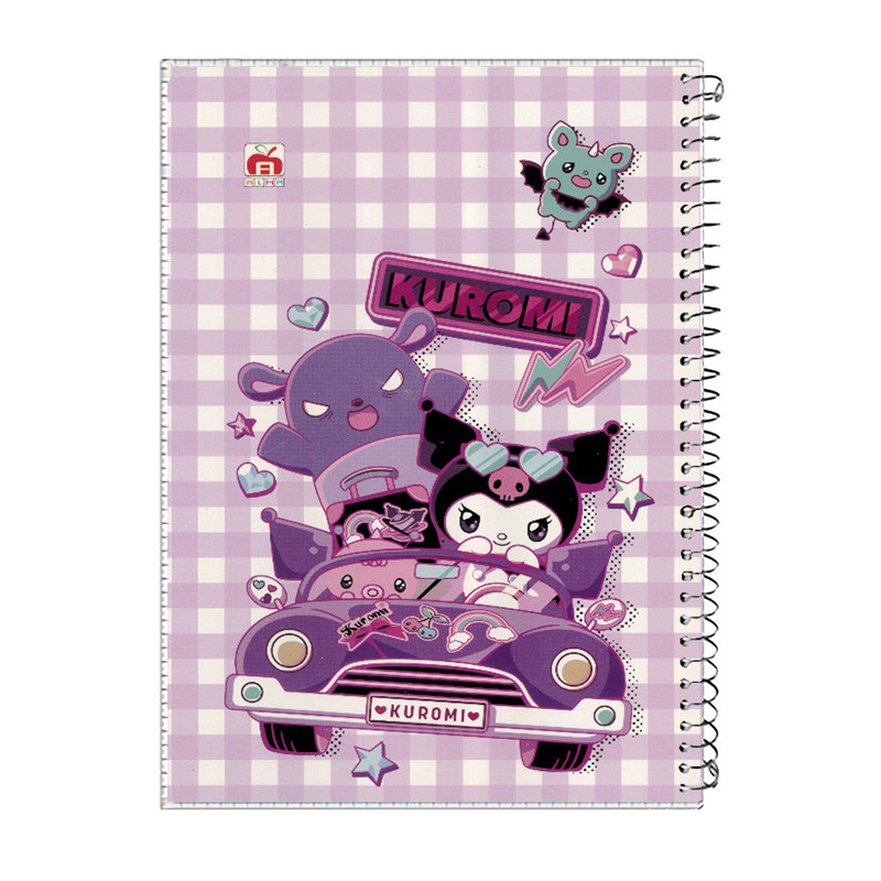 دفتر مشق 100 برگ آلما طرح KUROMI مدل طلقی کد 7113