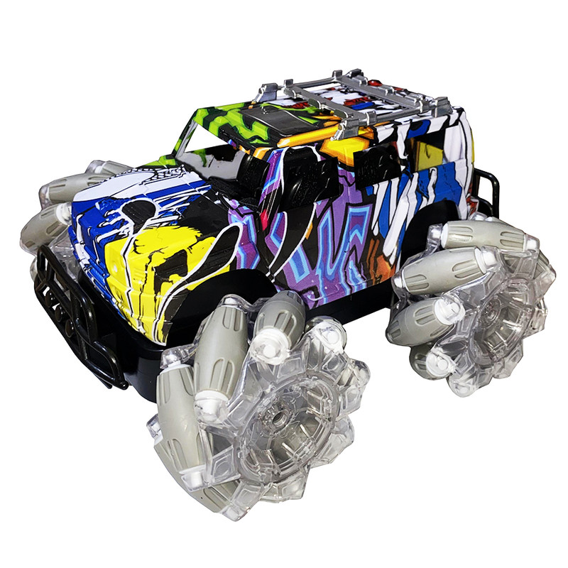 ماشین بازی کنترلی مدل جیپ گرافیتی طرح چرخ کپسولی کد 201-0855