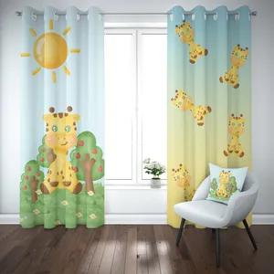 پرده کودک شمسه نگار مدل CK933 سایز 140x220 سانتی متر