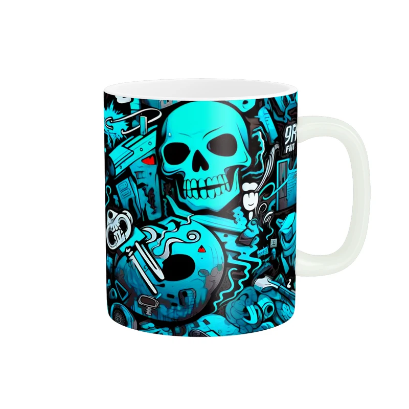 ماگ طرح اسکلت جمجمه کد 54