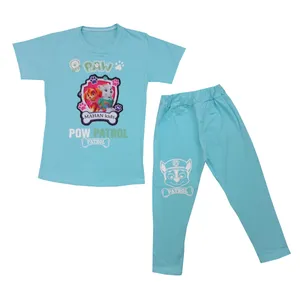 ست تی شرت و شلوارک دخترانه مدل ab-paw-50