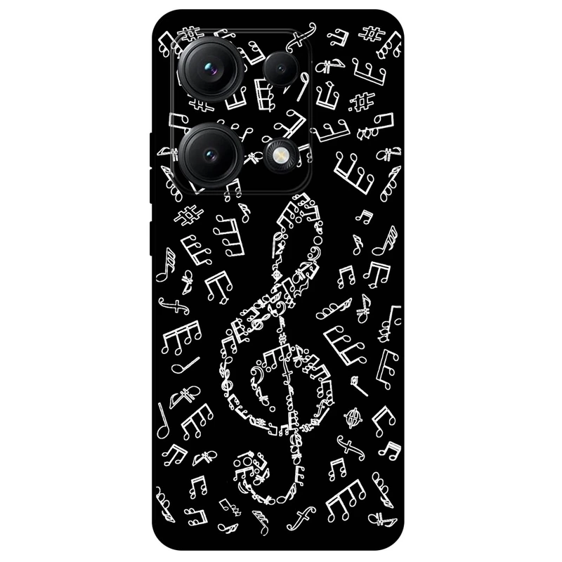 کاور مگافون طرح نوت موسیقی مدل 1370 مناسب برای گوشی موبایل شیائومی Redmi Note 14S