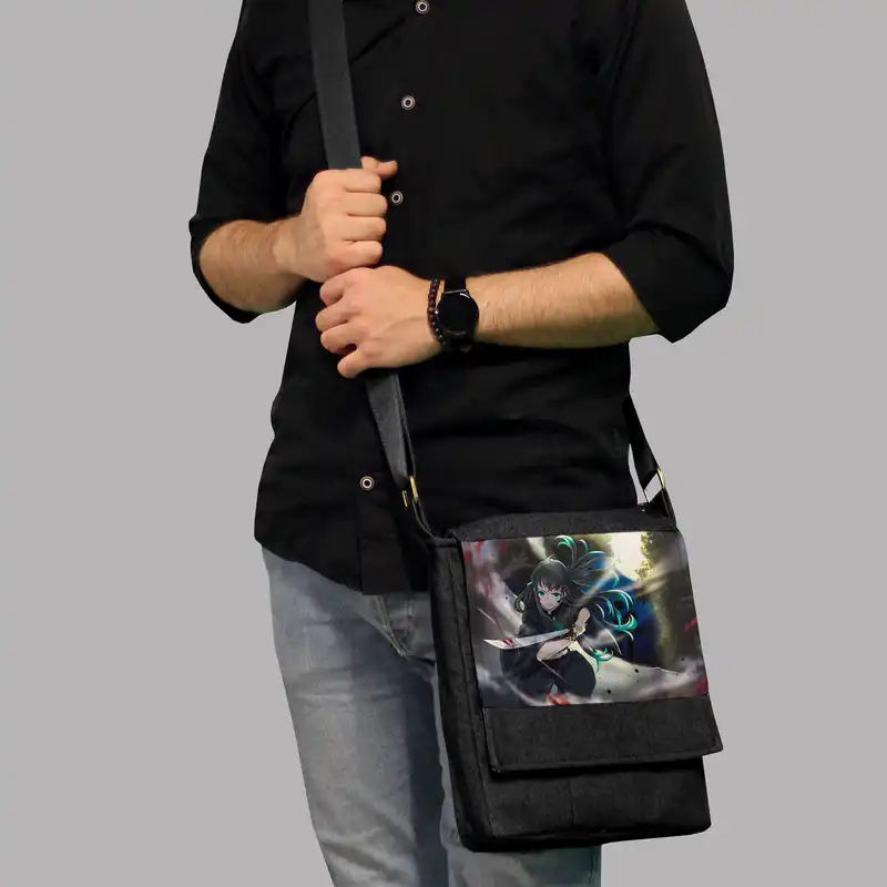 کیف رودوشی چی چاپ مدل انیمه شیطان کش کد Muichiro Tokito 65247